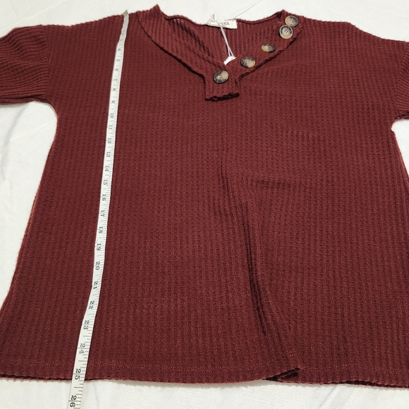 Zenana Outfitters Brick Button-Accent Top - Picture 5 of 7